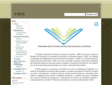 Tablet Screenshot of pibid.dce.ufpb.br